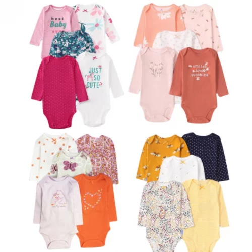 Lucky baby caterr baby girl 5 Peças  /body manga longa bebe