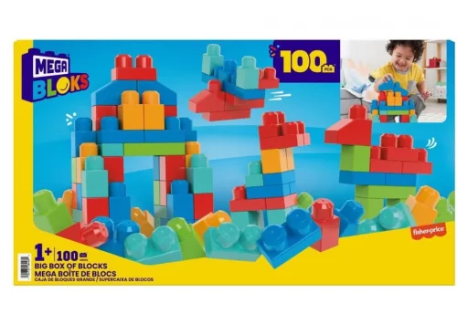 MEGA BLOKS, Supercaixa com 100 Blocos de Montar Grandes