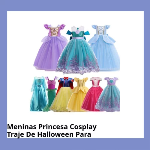 🔥 MENINAS PRINCESA COSPLAY TRAJE DE HALLOWEEN PARA FESTA INFANTIL ROUPAS ENCANTADORAS