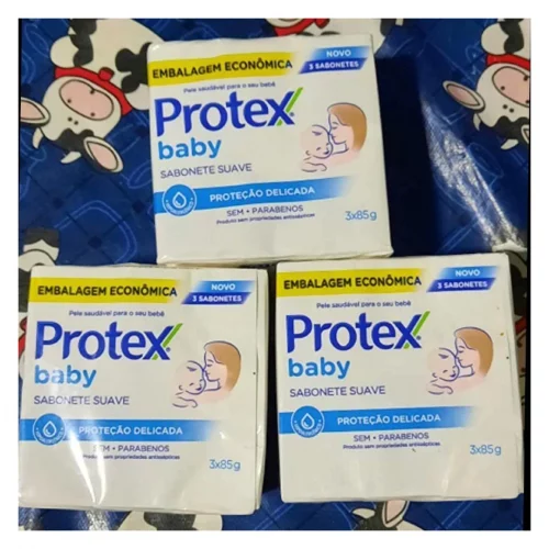 Protex Sabonete Em Barra Para Bebê Baby Delicate Care 85G 3 Unidades