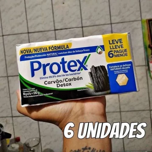 Sabonete em Barra Protex Carvão Detox 6 unid Promo Leve Mais Pague Menos