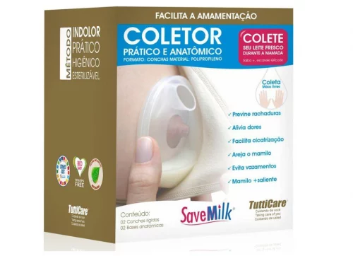 SaveMilk Conchas Para Amamentação Com Base Rígida De Polipropileno Incolor