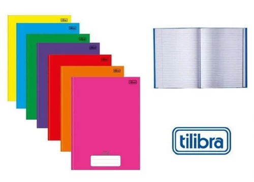 Tilibra - Caderno Brochura Capa Dura 1/4 D+ Rosa 48 Folhas (rosa e laranja)