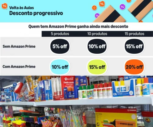 Volta às Aulas com Desconto Progressivo na Amazon!