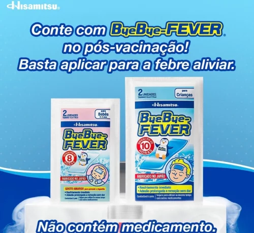 Adesivo Para Alívio Da Febre Bye Bye Fever com 2 unidades