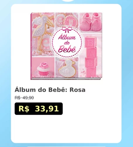 🛍️Álbum do Bebê: Rosa