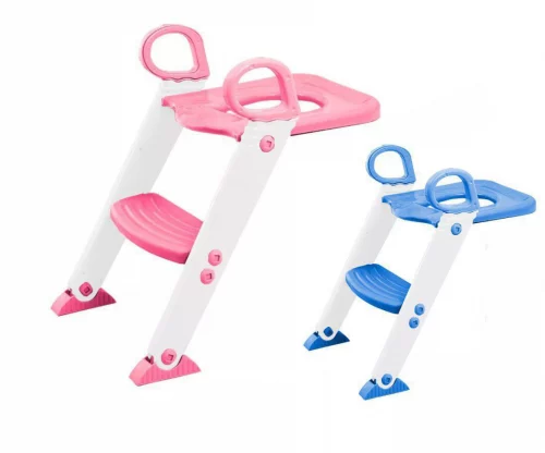 Assento Redutor Infantil com Escada para Vaso Sanitário - 3 Opções de cores disponíveis