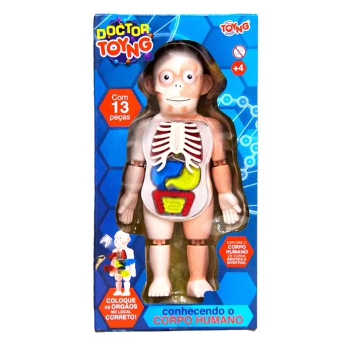 Brinquedo Conhecendo O Corpo Humano Encaixe e Aprenda Com 13 Peças 24cm Toyng