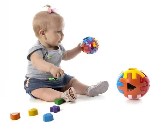 Brinquedo Educativo de Encaixar, Bola Baby, com Blocos, Colorido