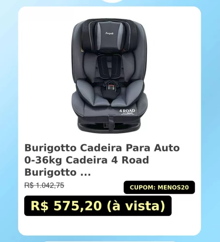 🛍️Burigotto Cadeira Para Auto 0-36kg Cadeira 4 Road Burigotto Ixau5143 Cor Pr...