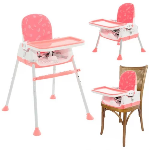Cadeira de Alimentação Bebê Portátil Zest Maxi Baby -  Rosa