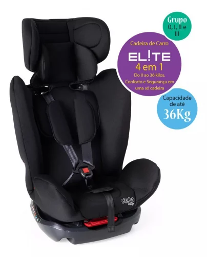 Cadeira De Carro Infantil Elite 4 Em 1 De 0 À 36 Kg  Preto - Maxi Baby