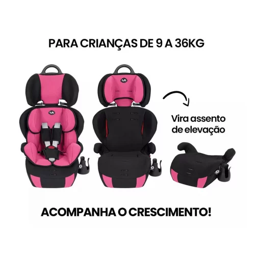 Cadeira Infantil Para Carro Versati Tutti Baby Rosa 9 A 36 kg