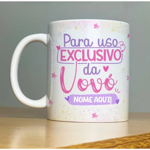 Caneca personalizada para uso exclusivo da vovó