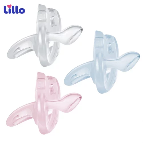Chupeta Lillo 100% Silicone Ortodôntica para Bebê 0-6 meses Soft Divertida com Alça Bico Anatômico Macio e Flexível