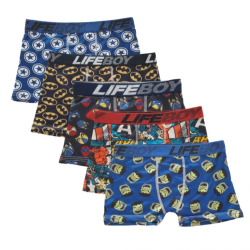 combo 10  Cueca Box Boxer Infantil LifeBoy Microfibra Estampada direto da fabrica