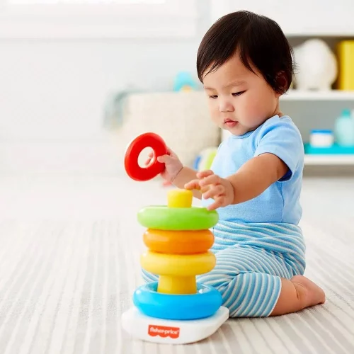 Fisher-Price, Pirâmide de Argolas, Brinquedo para Bebês, A partir de 6 meses