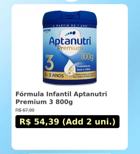 🛍️Fórmula Infantil Aptanutri Premium 3 800g