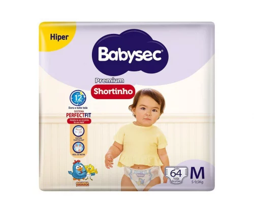 Fralda Babysec Premium Pants M 64 unidades