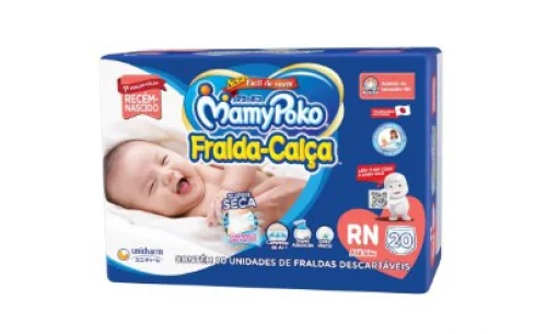 Fralda-Calça Super Seca MamyPoko RN com 20 unidades