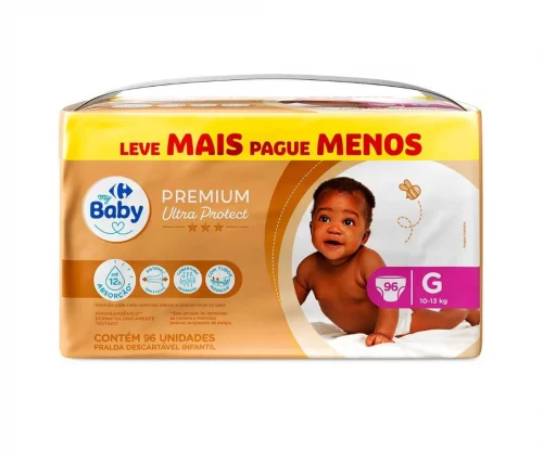 Fralda Carrefour My Baby Premium G 96 Unidades