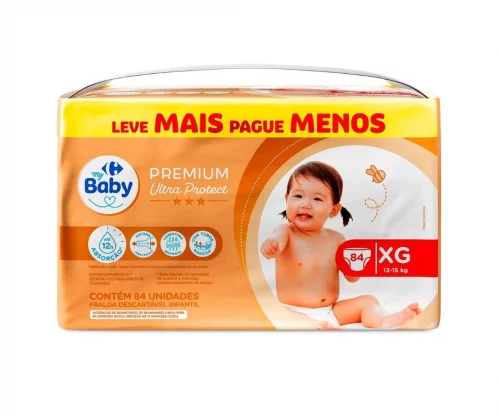 Fralda Carrefour My Baby Premium XG 84 Unidades