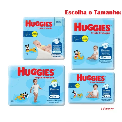 Fralda Descartáveis Huggies Tripla Proteção  | P | M | G | XG