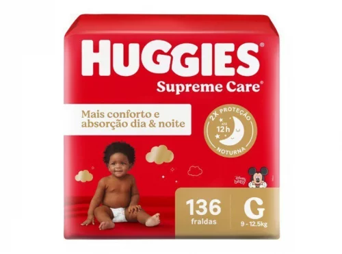Fralda Huggies Supreme Care 136 G