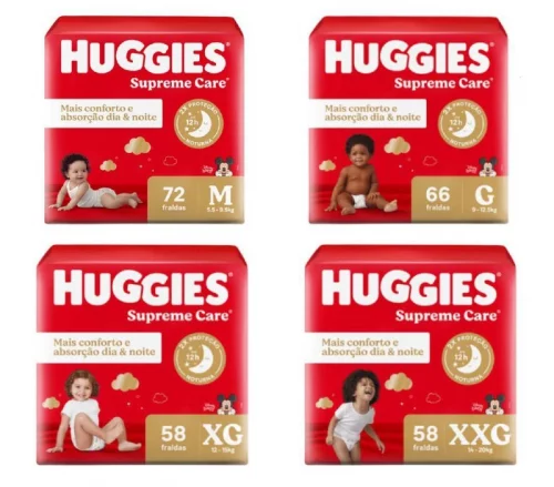 Fralda Huggies Supreme Care