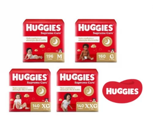 Fralda Huggies Supreme Care Pacotão