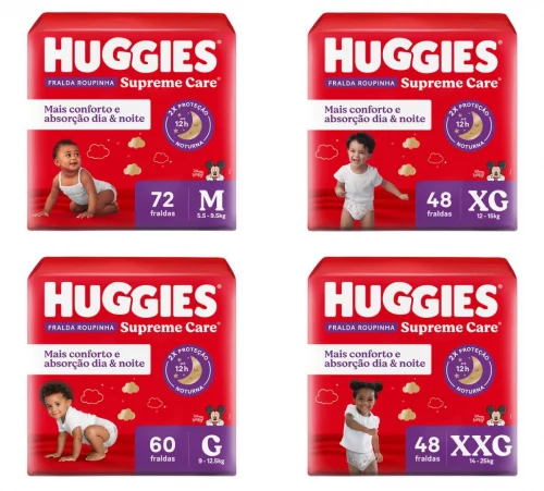 Fralda Huggies Supreme Care Roupinha