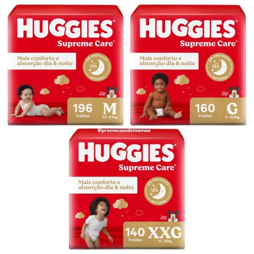 Fralda Huggies Supreme Care