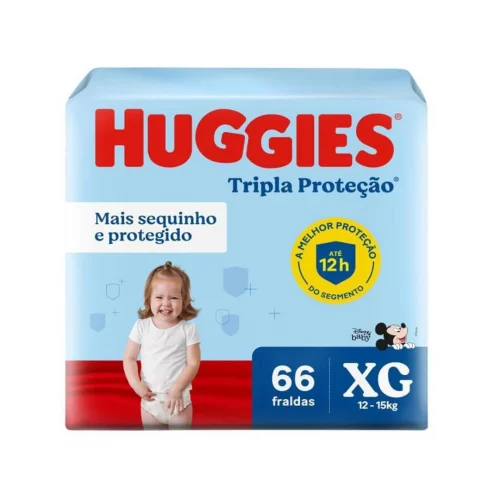 Fralda Huggies Tripla Proteção XG 66 Unidades