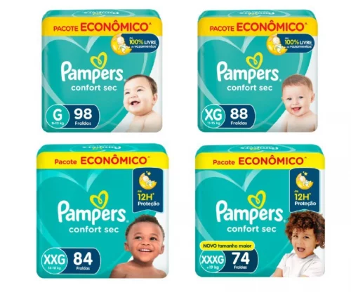 Fralda Pampers Confort Sec