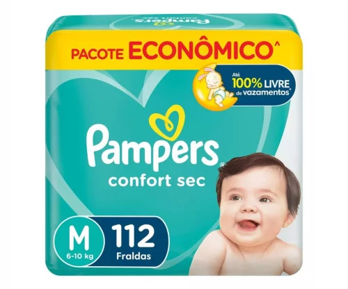 Fralda Pampers Confort Sec M 112 Unidades