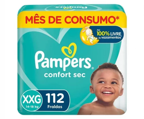 Fralda Pampers Confort Sec XXG 112 Unidades
