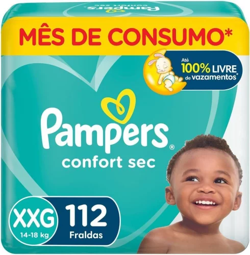 Fralda Pampers Confort Sec XXG 112 Unidades