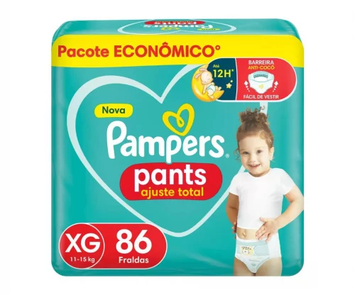 Fralda Pampers Pants Ajuste Total XG 86 Unidades