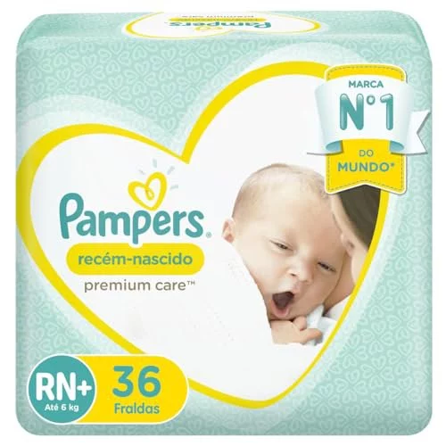 Fralda Pampers Premium Care RN+ - 36 fraldas