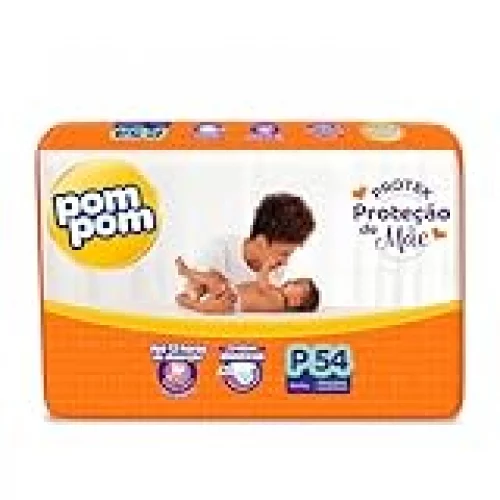 Fralda Pom Pom Protek Proteção de Mãe Mega P 54 Unidades
