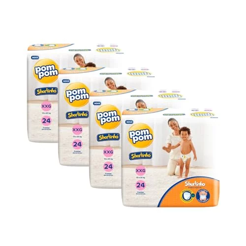 Fralda Pom Pom Shortinho Jumbo XXG 96 Unidades