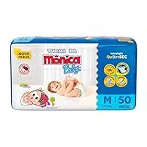 Fralda Turma da Mônica Baby Mega M 50 Unidades