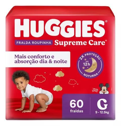 Huggies Fralda Roupinha Supreme Care G 60 unidades