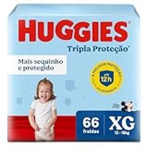 Huggies Fralda Tripla Proteção XG 66 Un