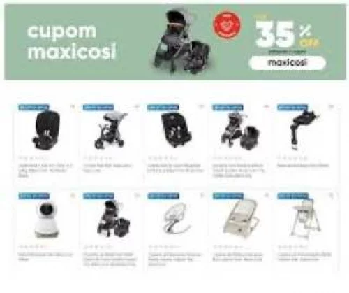 ITENS MAXI COSI COM  35% OFF COM CUPOM
