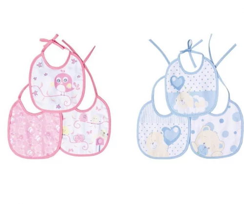 Kit Babador Trios Felpudo e Plastificado Papi Estampado, Papi Textil - 3 Unidades