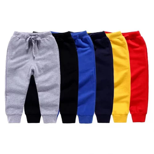 kit com 4 calças infantil de moletom flanelado menino e menina