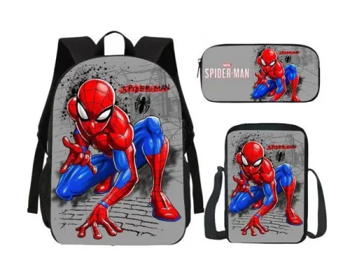Kit Escolar Mochila, Lancheira E Estojo Herói Aranha Volta as Aulas