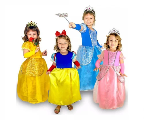 Kit Fantasia + acessórios Princesas (01 ao 14)