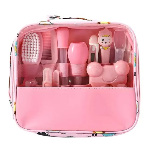 Kit Higiene Bebe Premium - Estojo Cuidado Bebê com 13 em 1 - Bolsa Bebê Organizada e Completa com Te